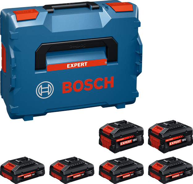 Bosch EXPERT EXBA18V 4×4,0Ah + 2×8,0Ah Accupack in L-Boxx - 1600A0373G