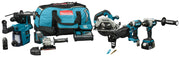 Makita DLX7031TX1 LXT 18V 7-Delige Combiset voor Schroeven Boren Slijpen & Zagen + Multitool